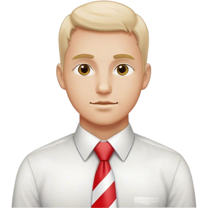 man in tie with polish flag emoji