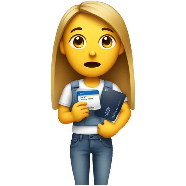 😩holding 💳 emoji