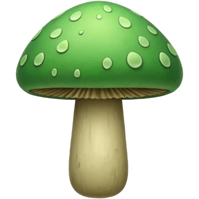 Green long mushroom emoji