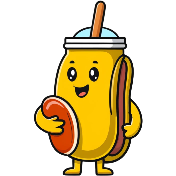 Hot dog in a Shake costume emoji