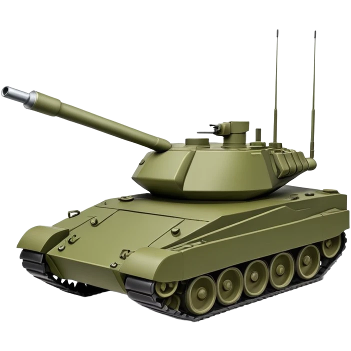military battle tank with cannon turret emoji