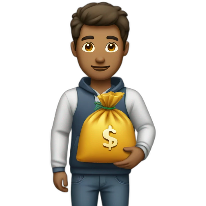 man with money bag emoji