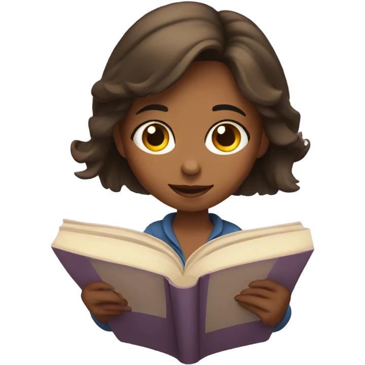Girl reading a book emoji