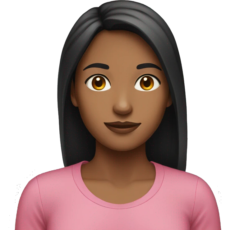 Dark hair girl in rose fit emoji