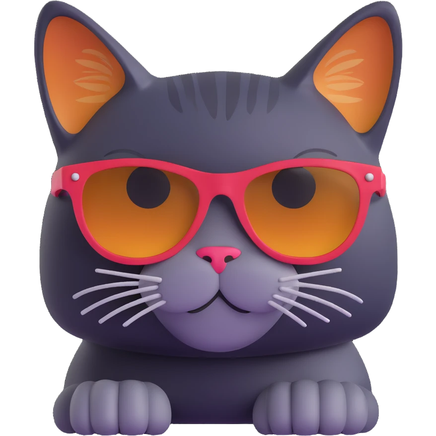cat wearing sunglasses emoji