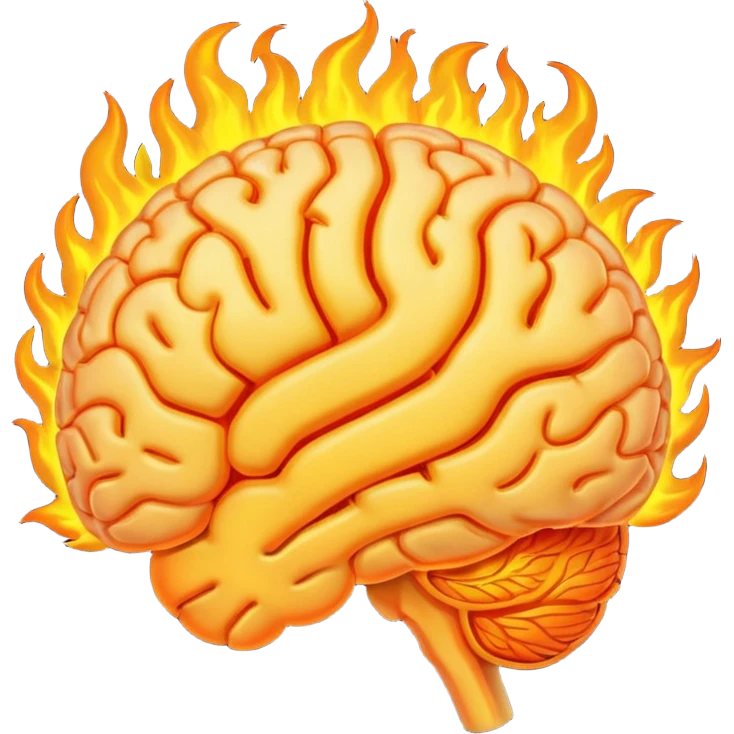 brain on fire emoji
