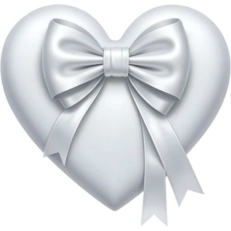 white heart with bow emoji