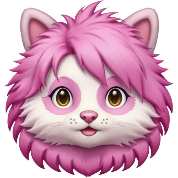 pink haired animal emoji