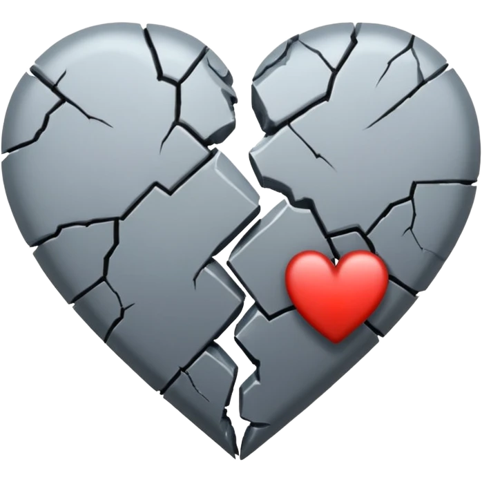 broken heart sticked together (divorce) with a clip emoji