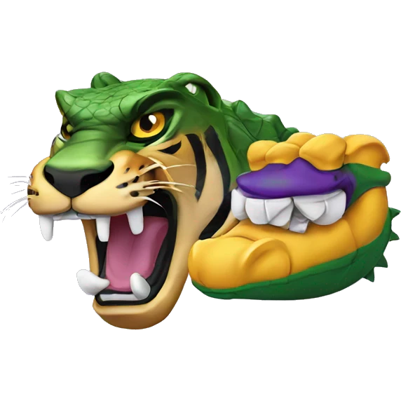 LSU tiger versus alligator  emoji
