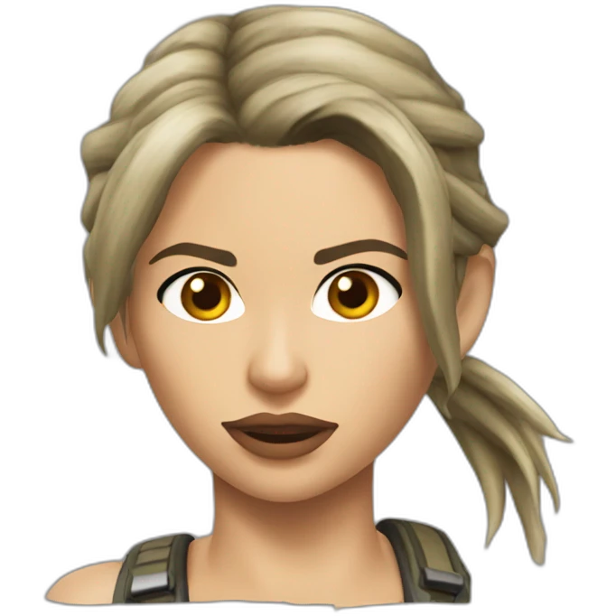 lara croft realist emoji