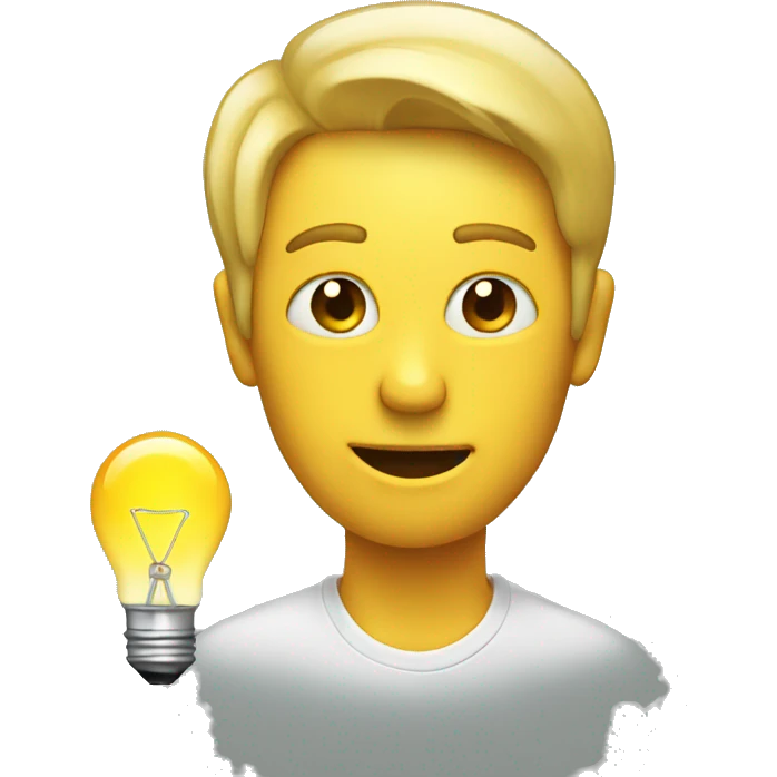 emoji with a lightbulb  emoji