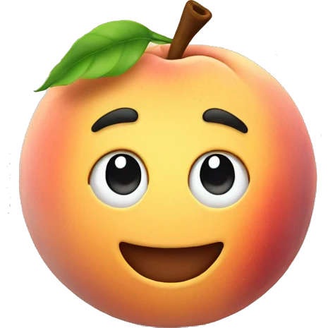 3D peach  emoji