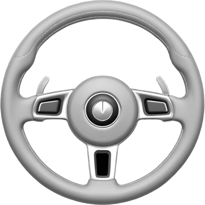 car steering wheel top view emoji