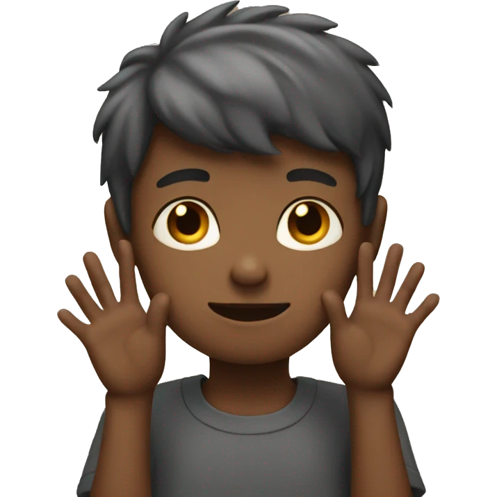 boy with hands  emoji