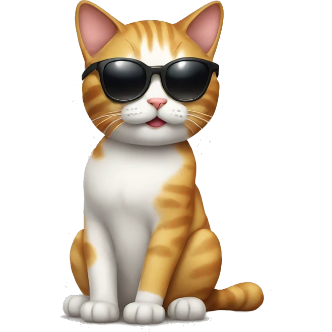 Cat with sunglasses emoji