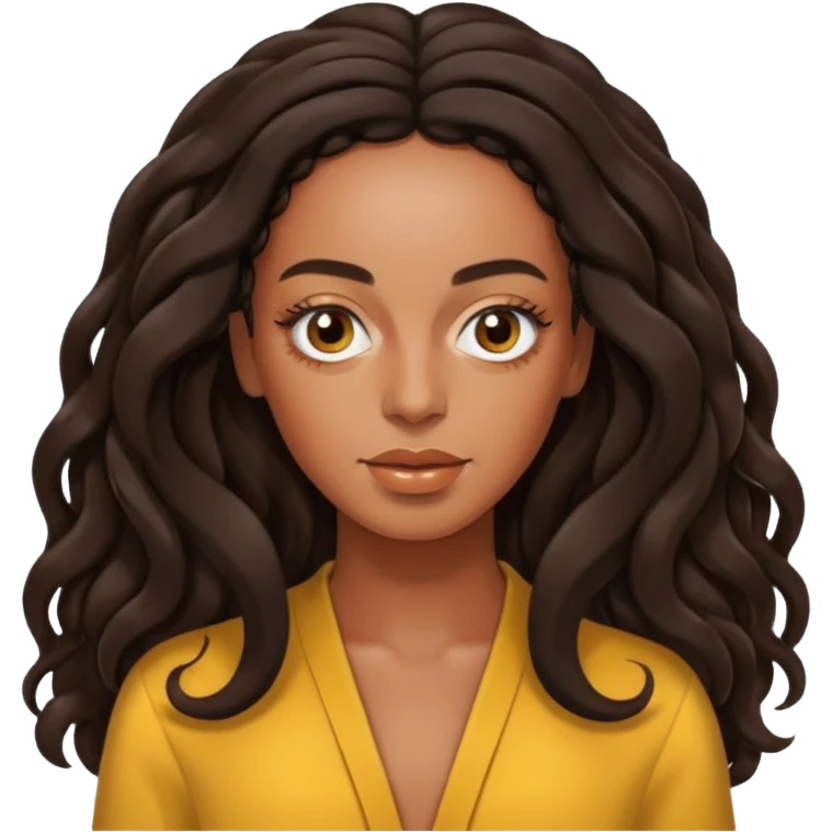 Solange with long hair emoji
