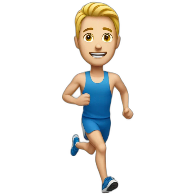 White man runner emoji