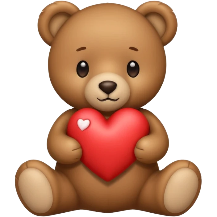 Teddy bear with heart  emoji