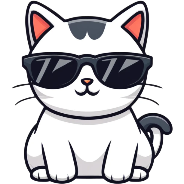 Cat with sunglasses emoji