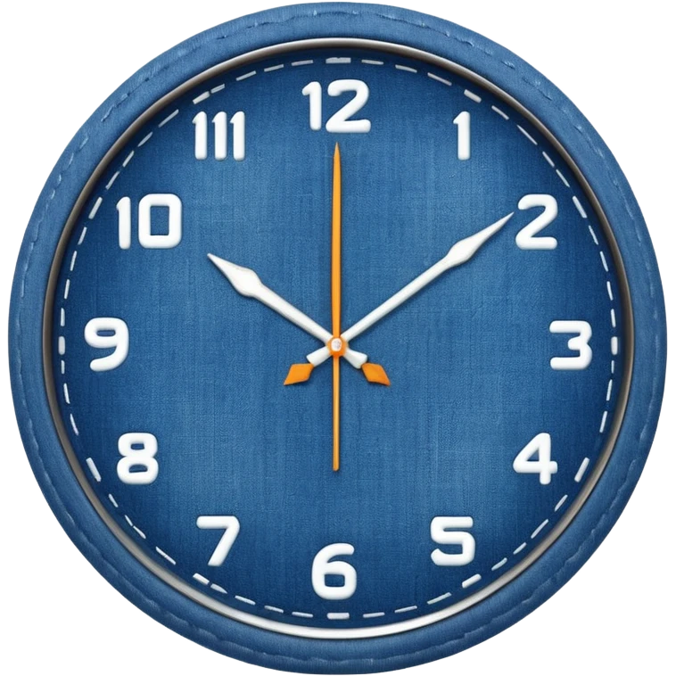 Denim clock emoji