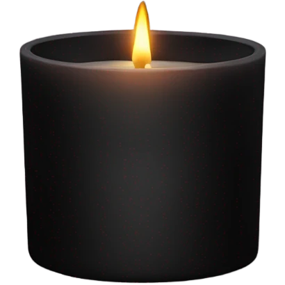 black luxury candle emoji