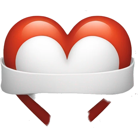 Corazón blanco con una L y A dentro emoji