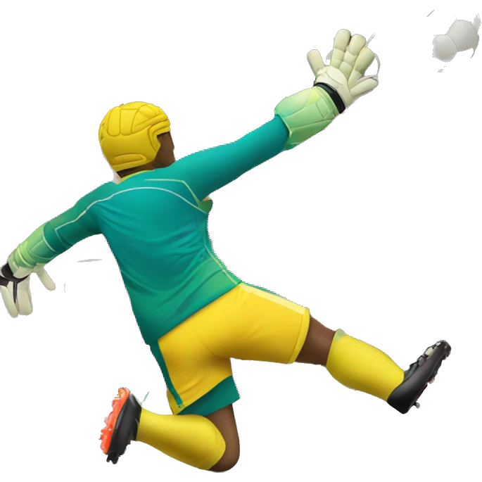 Goalkeeper saving a shot emoji