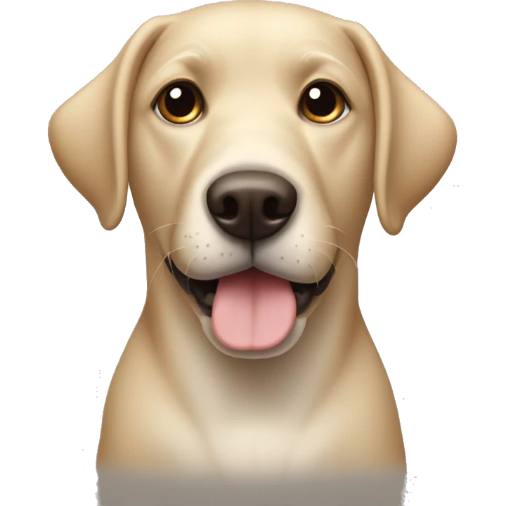 dog similar to labrador with sticking out hair emoji