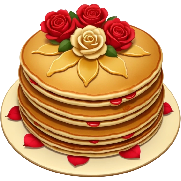 pancake with roses emoji