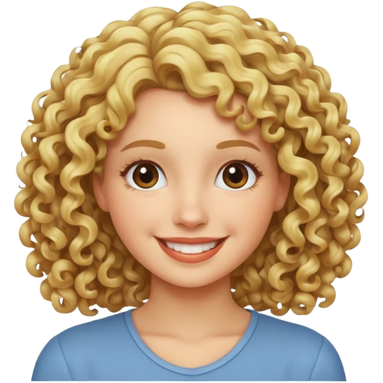 curly blond woman emoji
