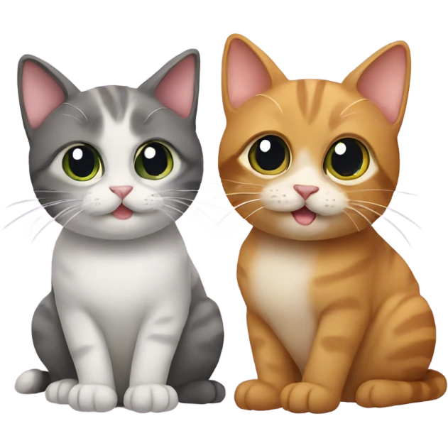 Two cats emoji