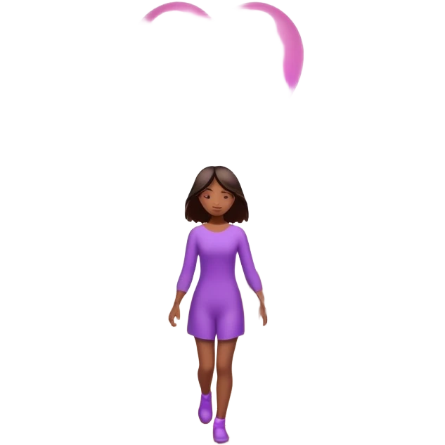 
A small figure walks across a glowing bridge, holding soft pink and purple orbs in each hand—symbolizing compassion and forgiveness. A gentle heart aura trails behind them, showing healing in motion. emoji