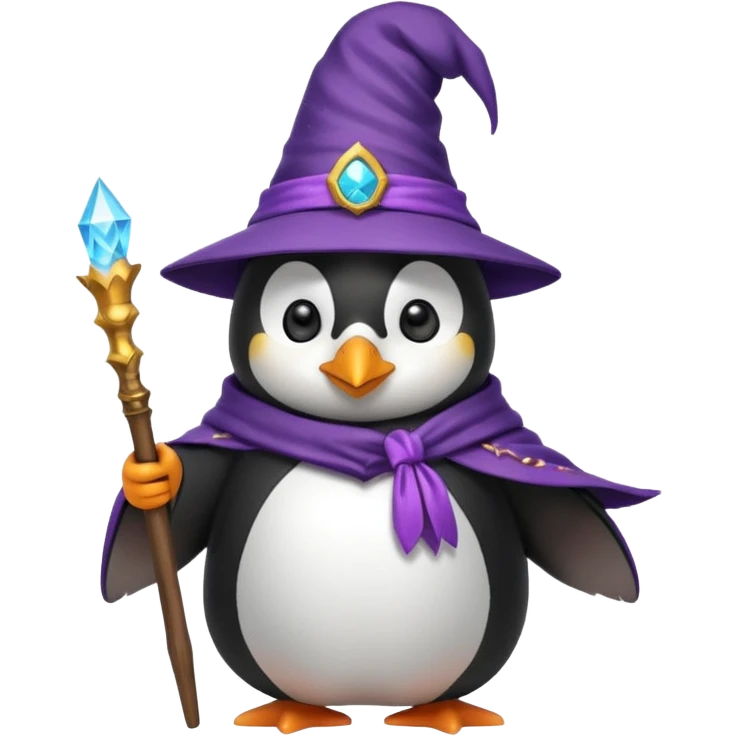 Penguin Wizard emoji