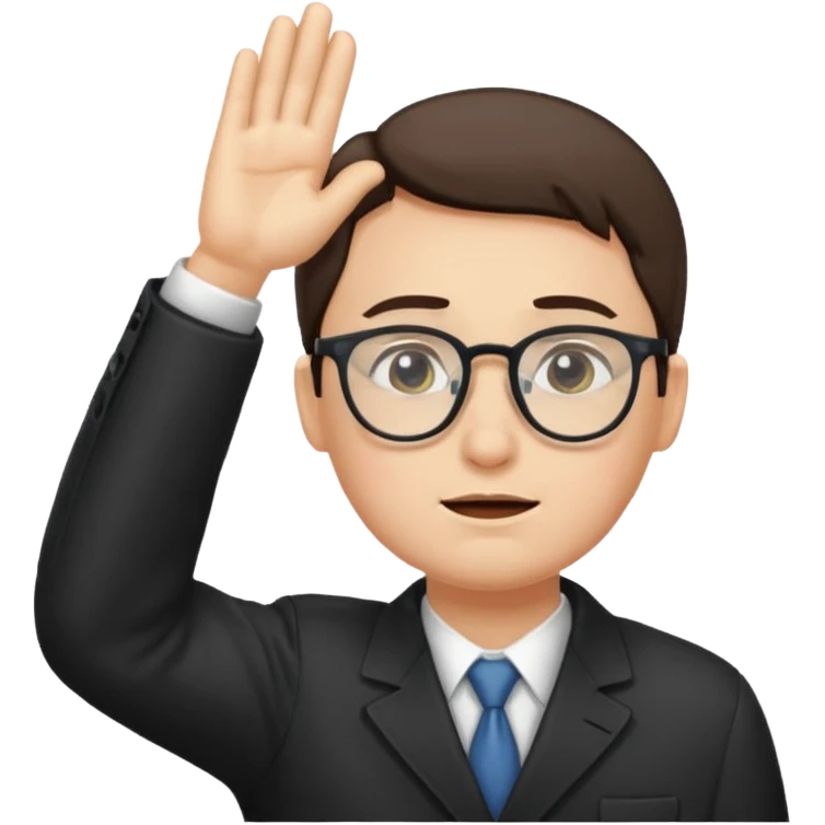 glasses Salute with tear coming out eye emoji