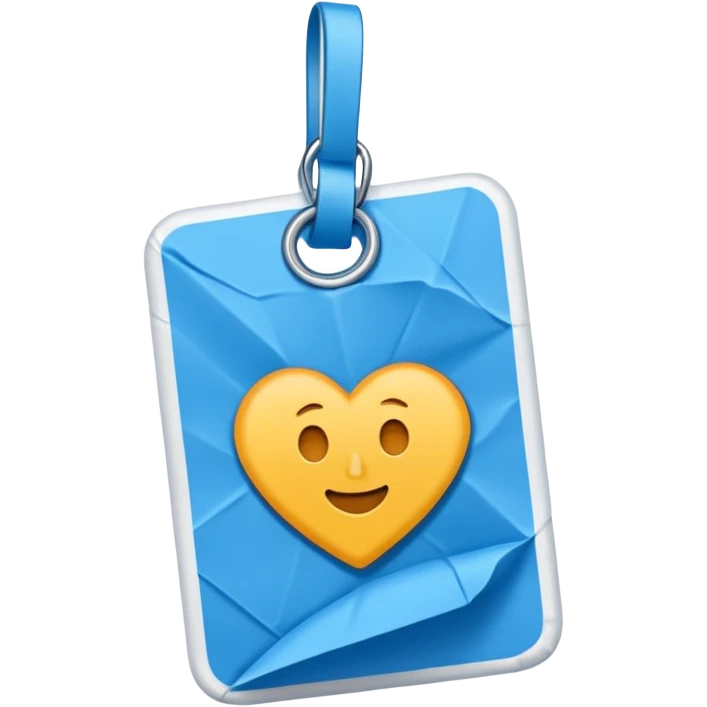 blue tag emoji