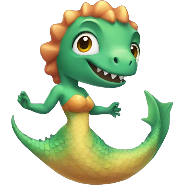 Dinosaur mermaid  emoji