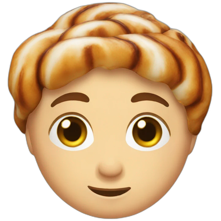 cinnamon roll head emoji