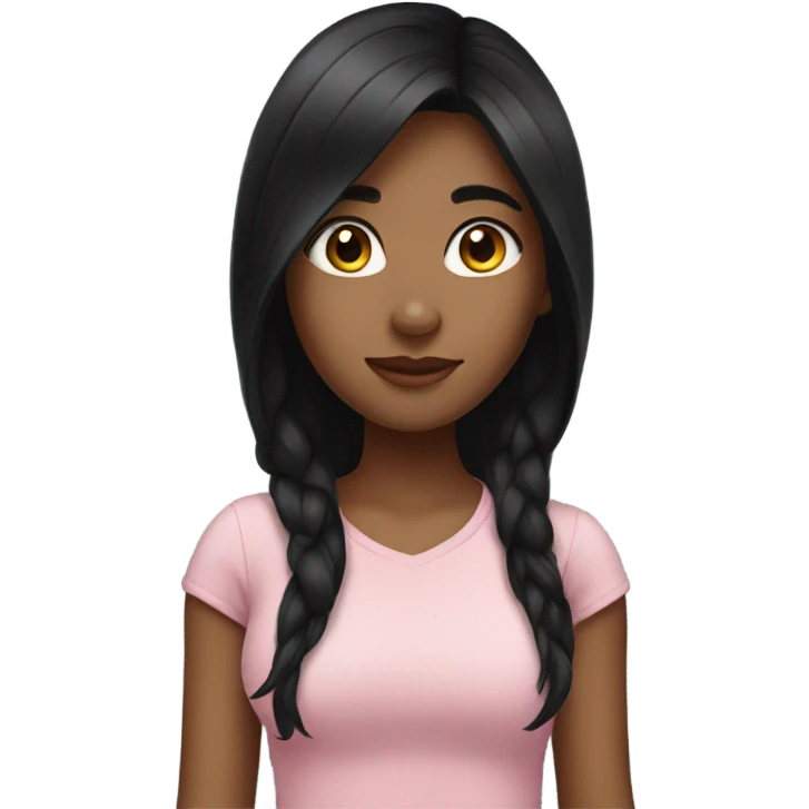 girl with black long hair emoji