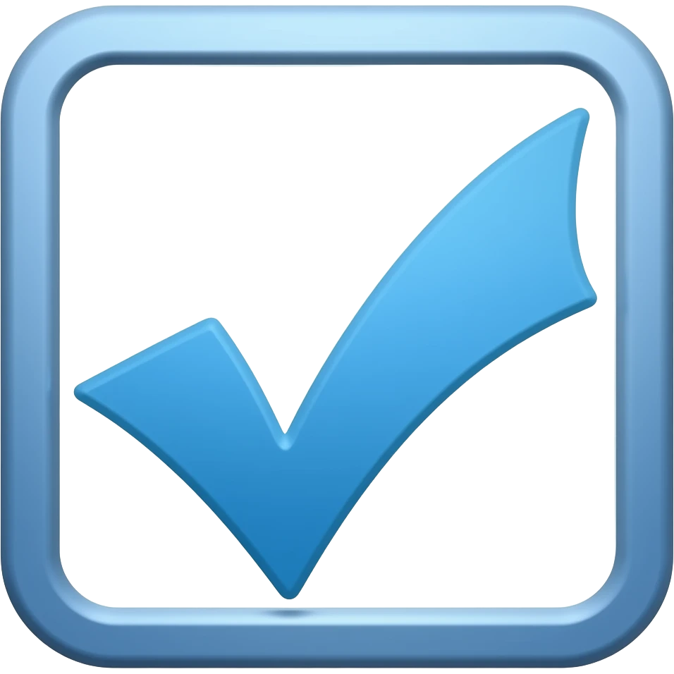 Twitter style blue verified checkmark emoji
