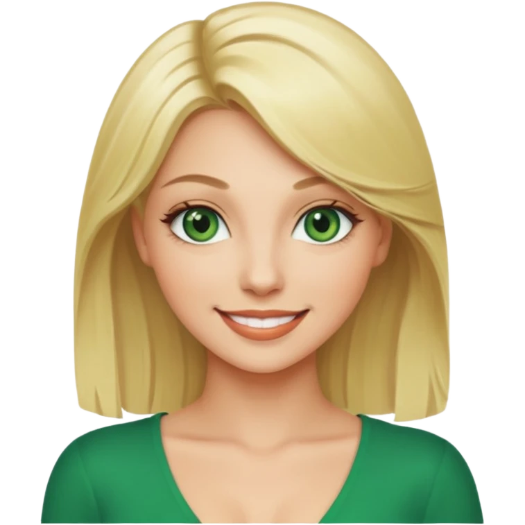 Sexy Queen Green eyes blonde Hair emoji
