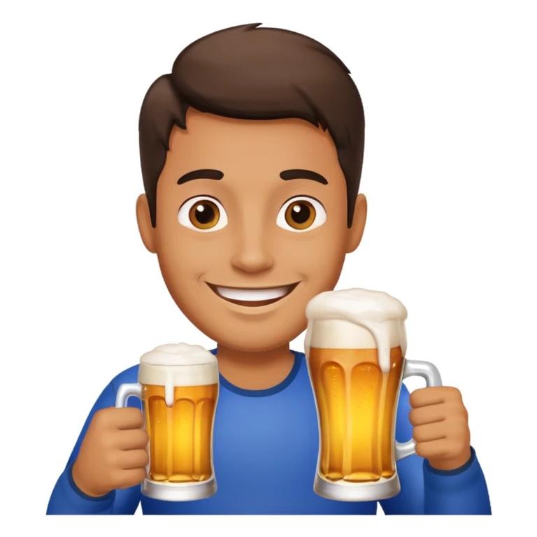 man and beer emoji