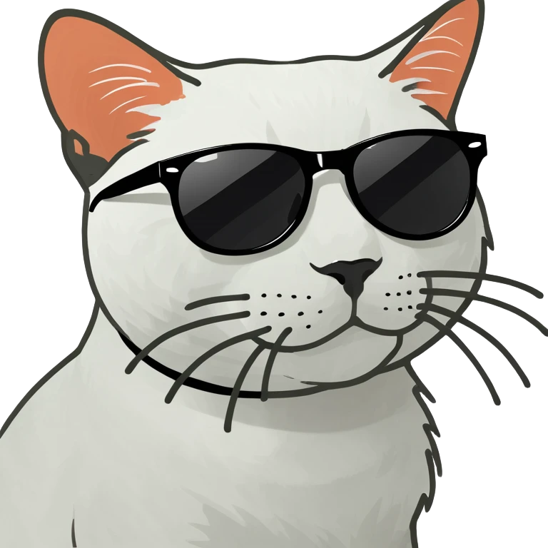 Cat with sunglasses emoji