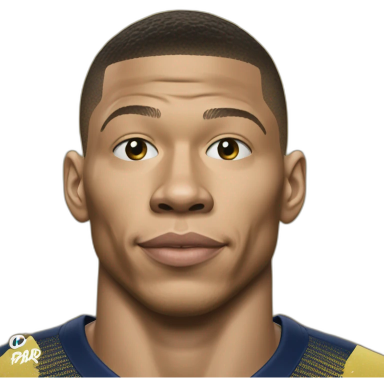 Mbappé qui fait un bisou au ballon d'or emoji