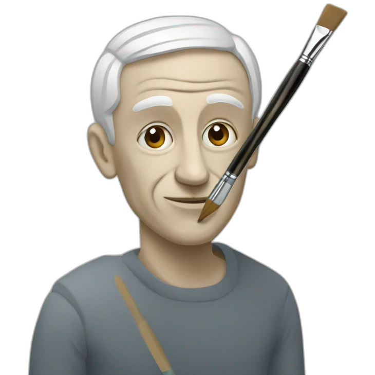  Picasso with paintbrush emoji