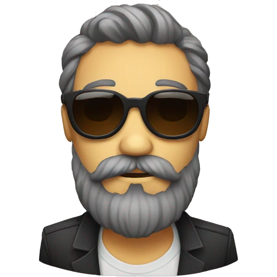 Calavera con barba y gafas emoji