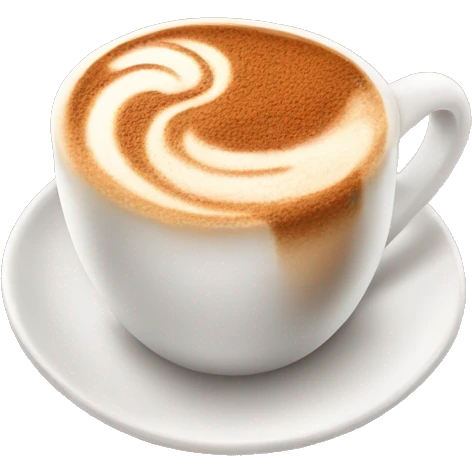 A cup of cappuccino with cinnamon powder  emoji