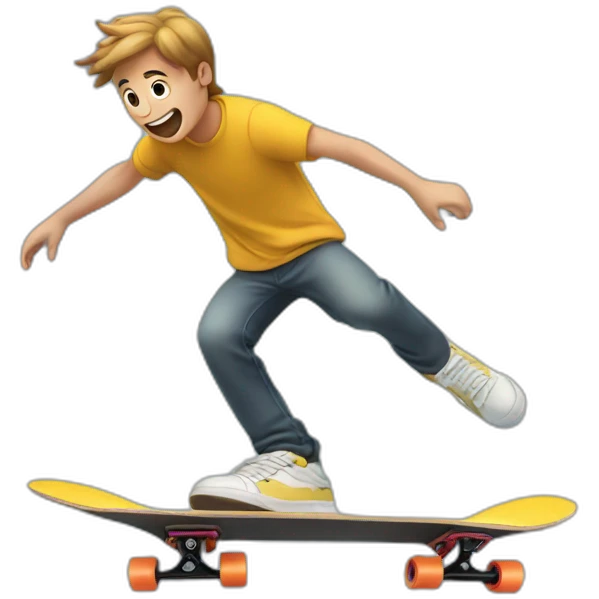 skateboard in mid-air emoji