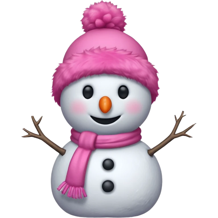 pink snowman  emoji