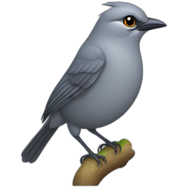 Grey catbird emoji